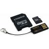 Card memorie Kingston Micro SDHC 8GB Clasa 4 + Adaptor SD + Cititor carduri USB