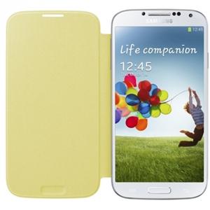 Husa Protectie Samsung EF-FI950BYEGWW S-View Cover Yellow pentru i9500 Galaxy S IV