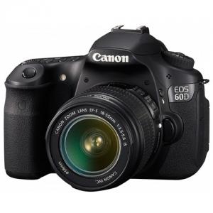 Aparat foto DSLR Canon EOS 60D, Negru + obiectiv EF-S 18-55 IS