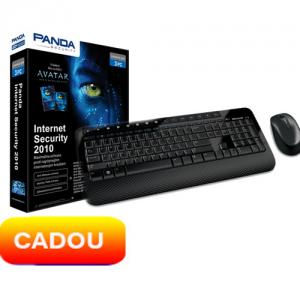 Kit wireless tastatura + mouse Microsoft Desktop 2000, Neagra + Panda Internet Security 2011 cu DVD Avatar