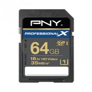 Card de memorie PNY SDXC Professional 64GB, Clasa 10