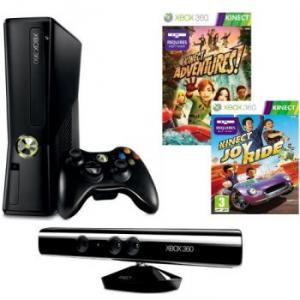 Xbox 360 Standard System, 4GB + Kinect + Joc Adventures + Joc Joy Ride