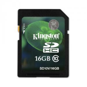 Card de memorie Kingston SDHC 16 GB, Class 10