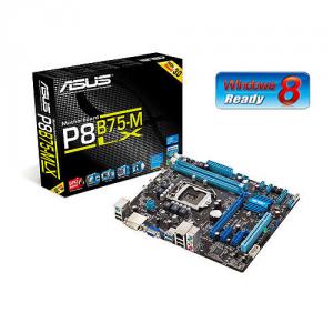 Asus P8B75-M LX Intel B75,   LGA 1155,   2 x DDR3 2200/2133/2000/1866/1600/1066 MHz Non-ECC,  Dual Channel,  Integrated Graphics Processor,  1 x PCIe 3.0/2.0 x16,  5 x SATA 3Gb/s port(s),   blue,  1 x SATA 6Gb/s port(s),