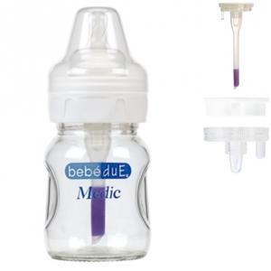Biberon anti-colici cu senzor de temperatura 260 ml din sticla - BebeduE