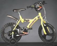 DINO BIKES - Bicicleta cu roti ajutatoare galbena 163GLN