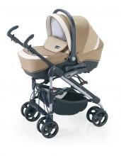 CAM - Carucior Combi Family 3 in 1 Maro/Bej/Argintiu