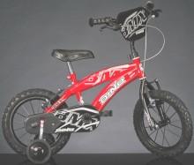 DINO BIKES - Bicicleta cu roti ajutatoare rosie 165XC