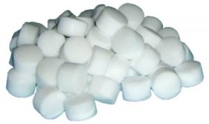 Softening salt tablets