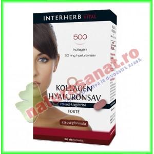 Colagen si Acid Hialuronic Forte 30 capsule - Interherb