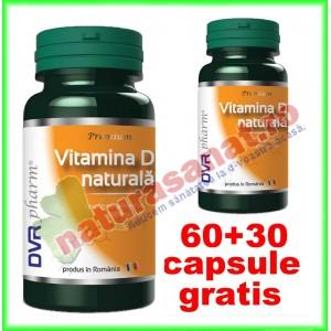 Vitamina D Naturala PROMOTIE 60+30 capsule GRATIS - DVR Pharm