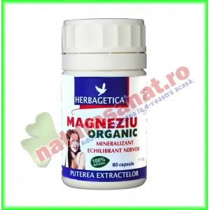 Magneziu Organic 80 capsule - Herbagetica