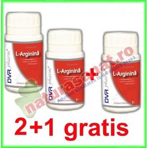 PROMOTIE L-Arginina 60 capsule 2+1 GRATIS - DVR Pharm
