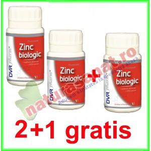 PROMOTIE Zinc Biologic 2+1 GRATIS ( din Drojdie de Bere ) 60 capsule - DVR Pharm