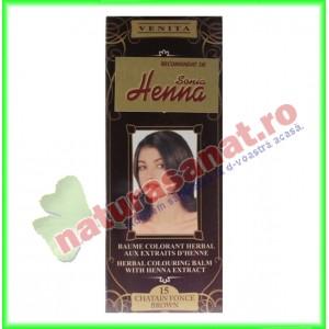 Henna Balsam Colorare Nr.15 Saten Inchis 75 ml - Henna Sonia
