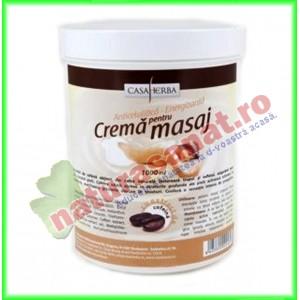 Crema pentru masaj cu Cofeina 1000 ml - Interherb