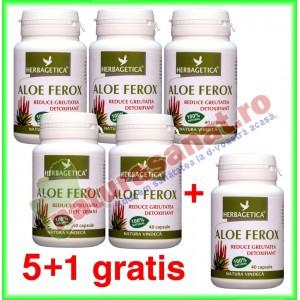 PROMOTIE Aloe Ferox 40 capsule 5+1 gratis - Herbagetica