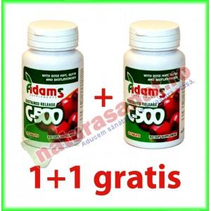 PROMOTIE Vitamina C 500 mg cu Macese 30 tablete 1+1 gratis - Adams Vision