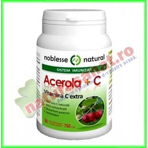 Acerola cu Vitamina C 30 comprimate masticabile - Noblesse Natural