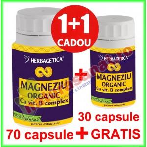 Magneziu Organic PROMOTIE 70+30 capsule - Herbagetica