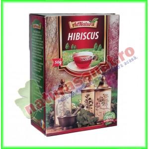 Ceai Hibiscus Flori 50 g - Ad Natura