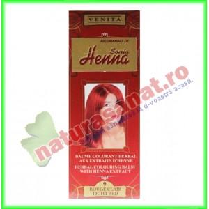 Henna Balsam Colorare Nr.9 Rosu Deschis 75 ml - Henna Sonia
