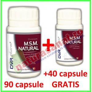 MSM Natural PROMOTIE 90+40 capsule GRATIS - DVR Pharm