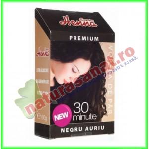 Henna Premium Negru Auriu 60 g - Henna Sonia
