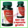 Zinc + seleniu cu vitamina c naturala promotie 60+30 capsule gratis -