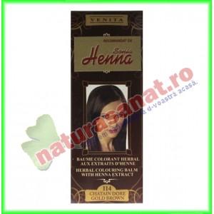 Henna Balsam Colorare Nr.114 Saten Auriu 75 ml - Henna Sonia