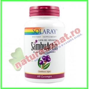 Sambu Actin Black Elderberry 200 mg (Extract Fructe Soc) 60 comprimate pentru supt - Solaray