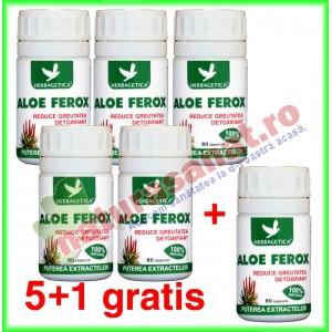 Aloe Ferox 80 capsule PROMOTIE 5+1 gratis - Herbagetica