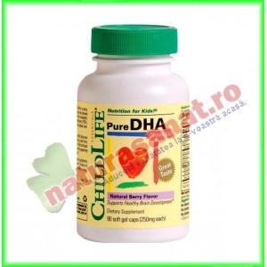 Pure DHA 90 capsule gelatinoase moi (gust de fructe) - Childlife Essentials