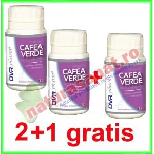 PROMOTIE Cafea Verde Bioclorogenic ( Green Coffee ) 60 capsule 2+1 GRATIS - DVR Pharm