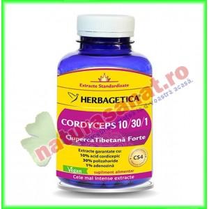 Cordyceps 10/30/1 Ciuperca Tibetana Forte 120 capsule - Herbagetica