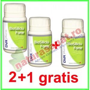 PROMOTIE BioSiliciu Forte 2+1 GRATIS 60 capsule - DVR Pharm
