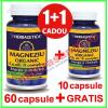 Magneziu organic promotie 60+10 capsule gratis - herbagetica