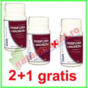PROMOTIE Passiflora cu Magneziu 2+1 GRATIS 60 capsule - DVR Pharm
