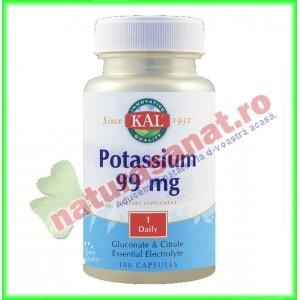 Potassium 99 mg 100 capsule - KAL - Solaray - Secom