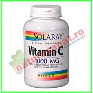 Vitamin C 1000 mg (adulti) 100 capsule - Solaray (Secom)