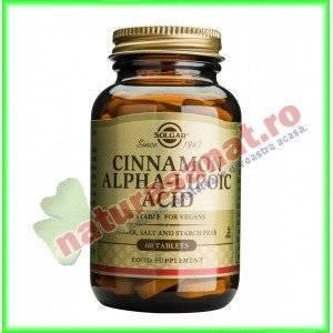 Cinnamon Alpha Lipoic (Scortisoara Extract) 60 tablete - Solgar