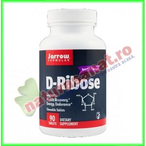 D - Ribose 1000 mg 90 tablete masticabile - Jarrow Formulas - Secom