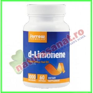 D - Limonene 1000 mg (extract din ulei esential din coaja de portocala) 60 capsule gelatinoase moi - Jarrow Formulas - Secom