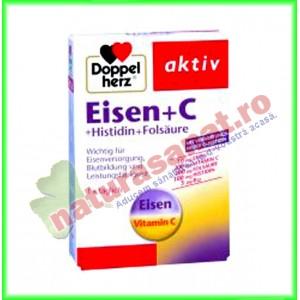 Fier + Vitamina C + Histidina + Acid folic 30 comprimate - Doppel Herz