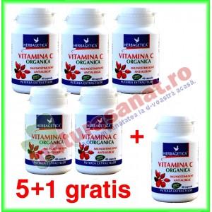 PROMOTIE Vitamina C Organica 40 capsule 5+1 gratis - Herbagetica