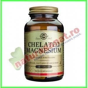 Chelated Magnesium 100mg (Magneziu Chelat) 100 tablete - Solgar