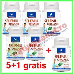 PROMOTIE Seleniu organic 40 capsule 5+1 gratis - Herbagetica
