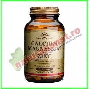 Calcium Magnesium + Zinc 100 tablete - Solgar
