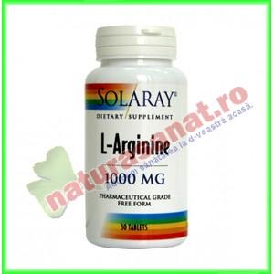 L-Arginine 1000mg 30 tablete cu dizolvare rapida - Solaray (Secom)