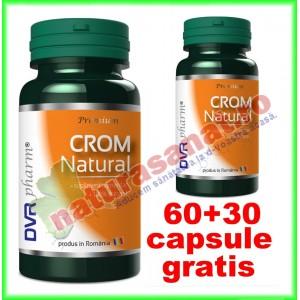 Crom natural PROMOTIE 60+30 capsule GRATIS - DVR Pharm
